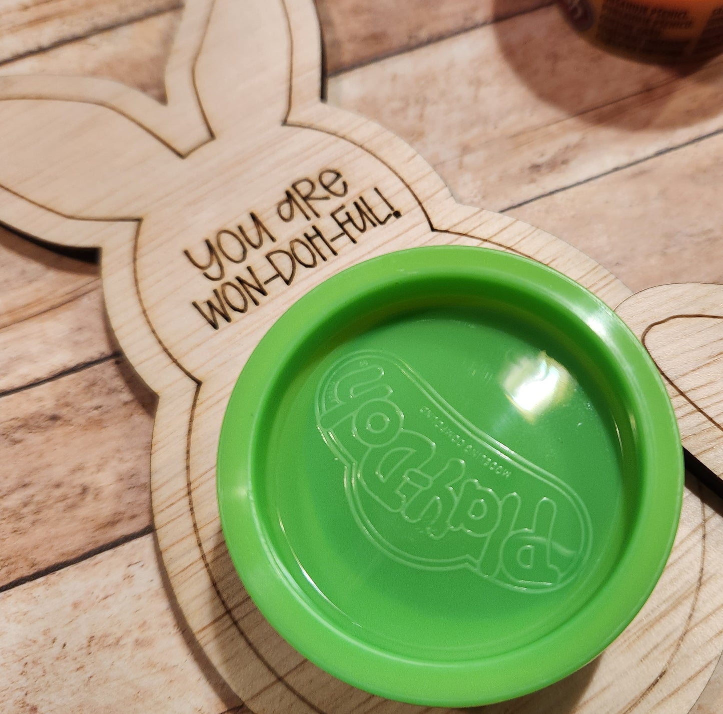 Easter Bunny Play-Doh Holder | Personalized Easter Basket Stuffer | Non-Candy Toddler Favor | Bunny Shaped Play-Doh Gift | Classroom Treat