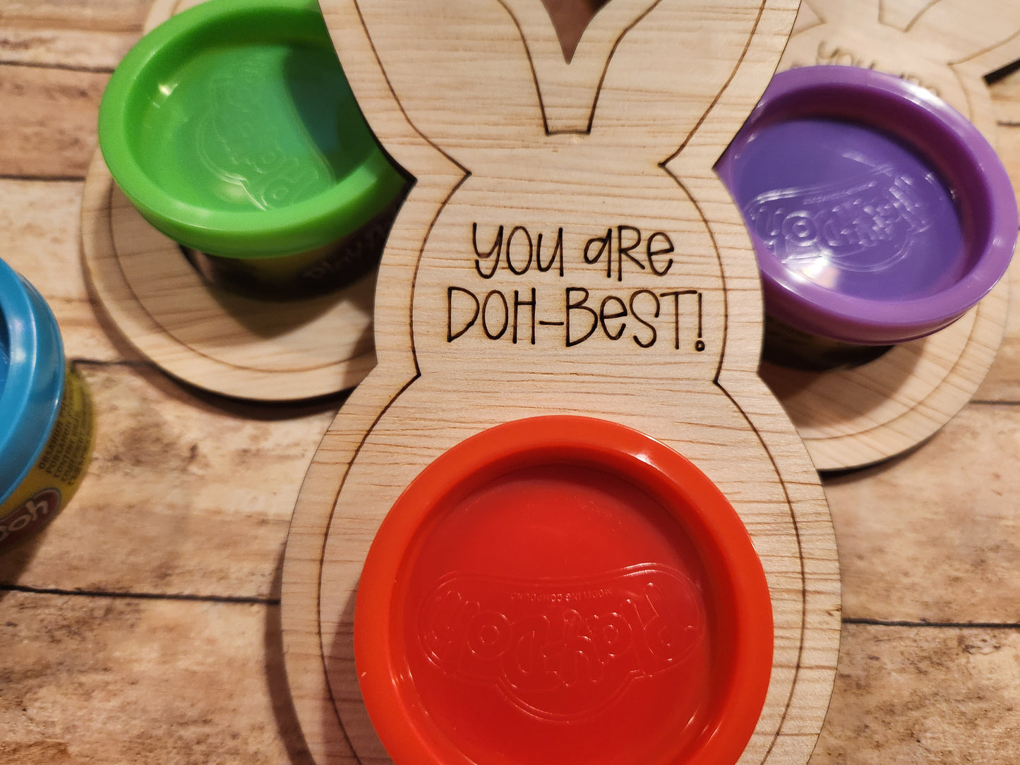 Easter Bunny Play-Doh Holder | Personalized Easter Basket Stuffer | Non-Candy Toddler Favor | Bunny Shaped Play-Doh Gift | Classroom Treat