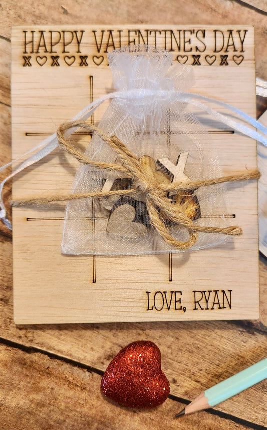 Personalized Tic-Tac-Toe Board|Classroom Valentines|Individual