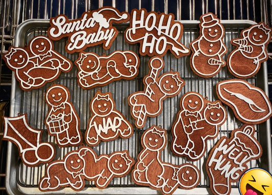 Raunchy Gingerbread Cookie Ornaments