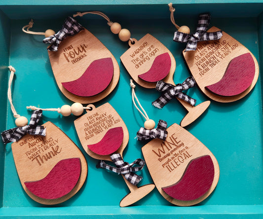 Shoppin' Prime and Sippin' Wine- Wine life ornaments
