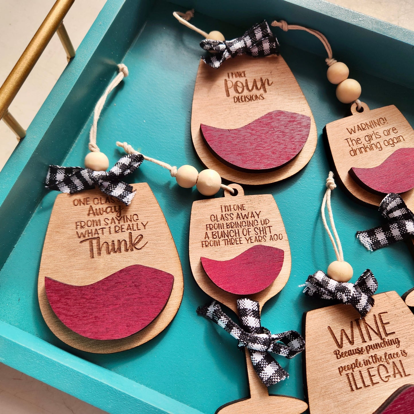 Shoppin' Prime and Sippin' Wine- Wine life ornaments