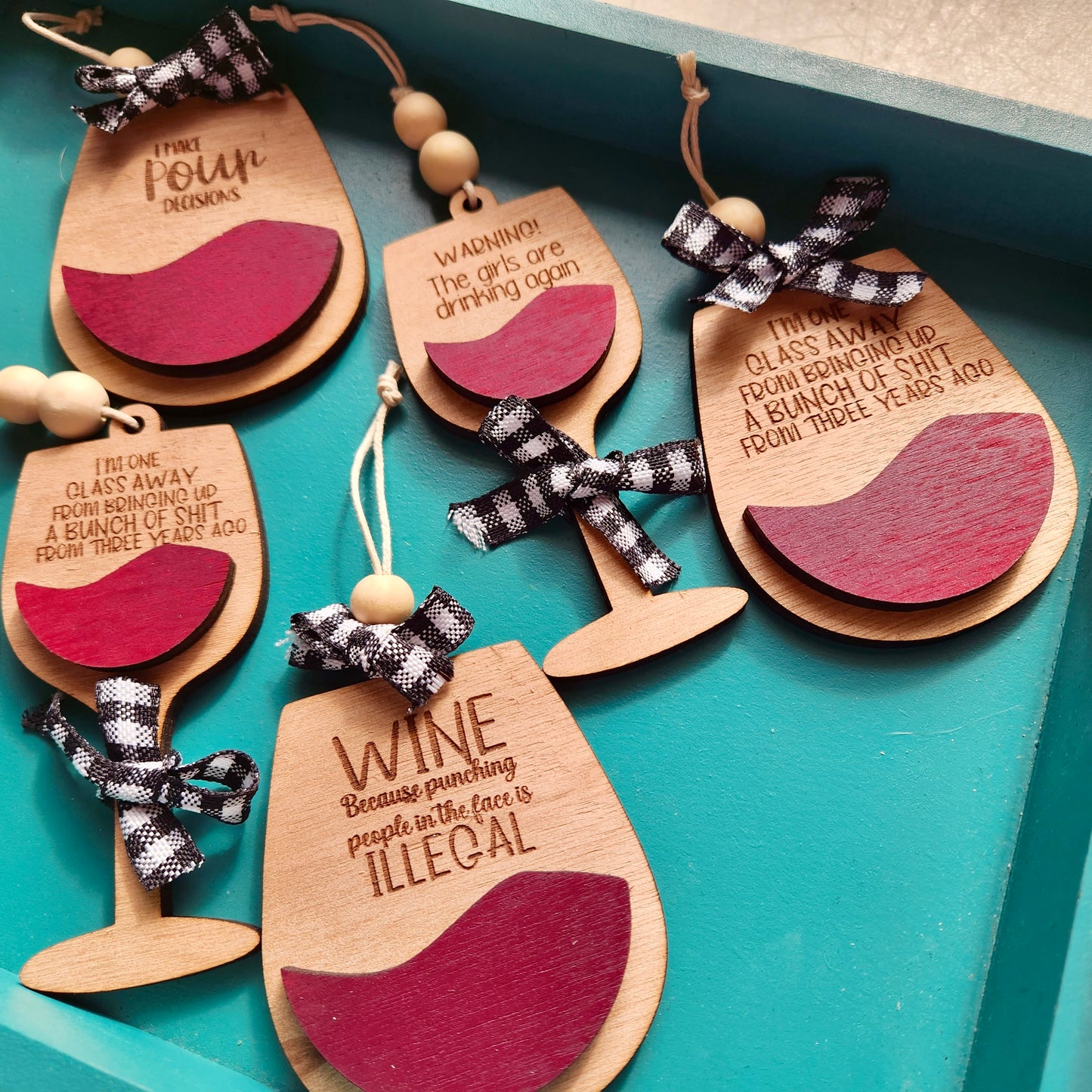 Shoppin' Prime and Sippin' Wine- Wine life ornaments